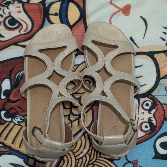gentle souls Shoes - Gentle Souls Women's Beige Sandals